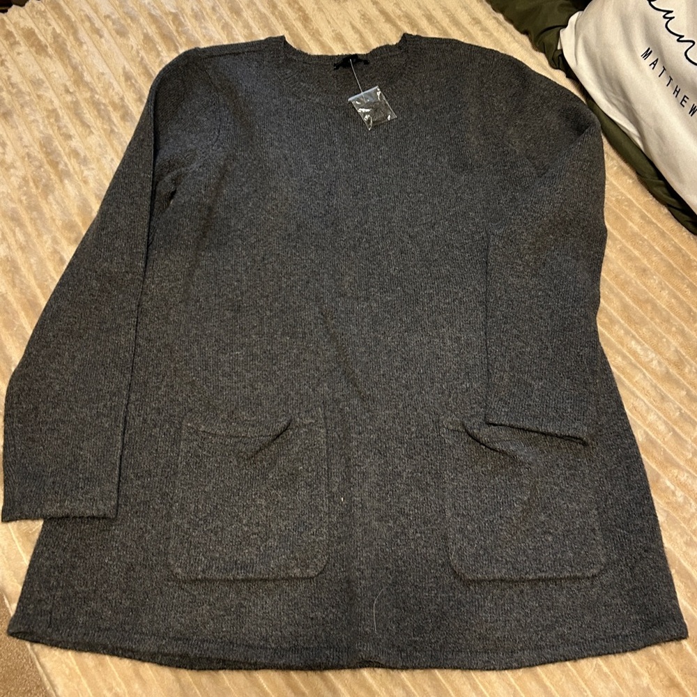 NWT Jason Wu Gray Knit Crewneck Sweater